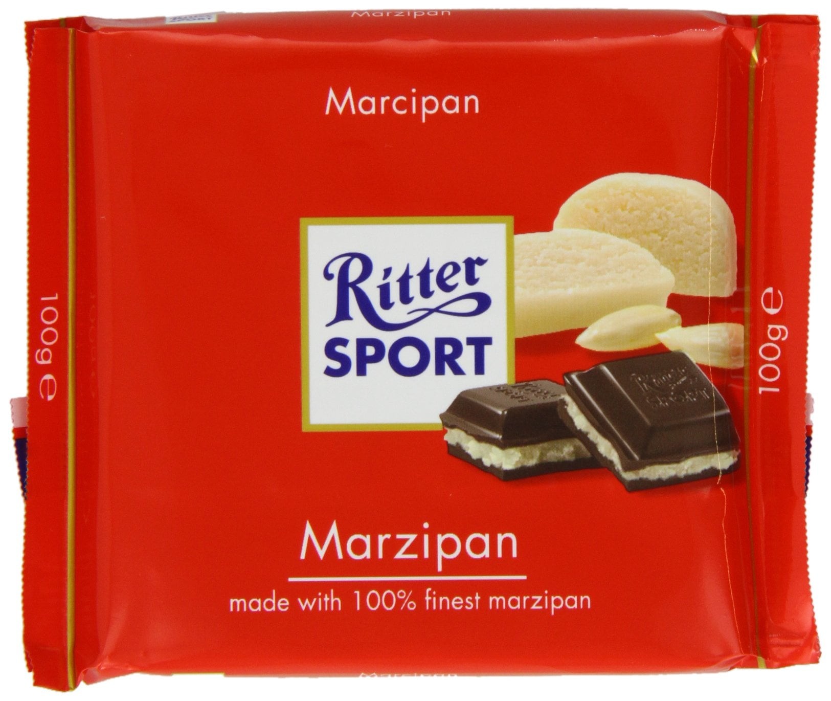 Ritter Sport Dark Chocolate With Marzipan 1 PACK