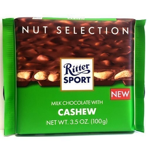 RITTER SPORT CASHEW MIK CHOCOLATE 0.22 Lbs