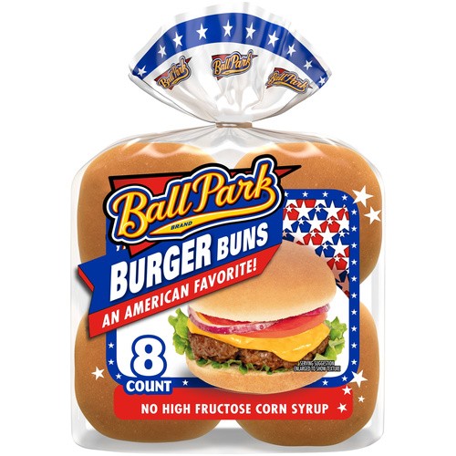BALL PARK HAMBURGER BUNS                15 OZ