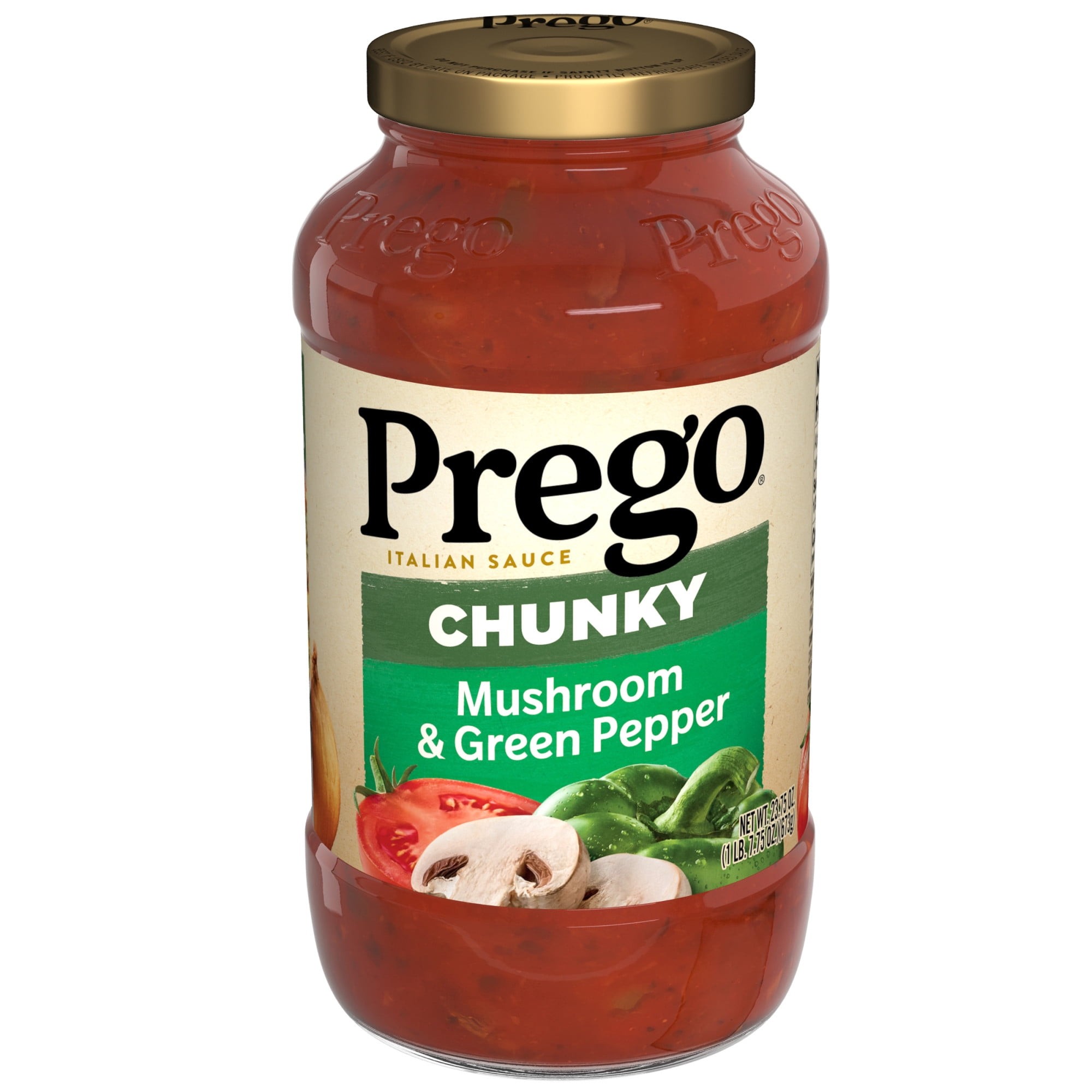 PREGO CHUNKY MUSHROOM & GREEN PEPPER SAUCE 23 OZ
