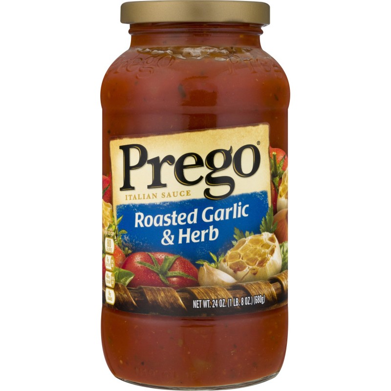 Prego Pasta Sauce Italian Tomato Sauce With Roasted Garlic & Herbs Jar 24 OZ