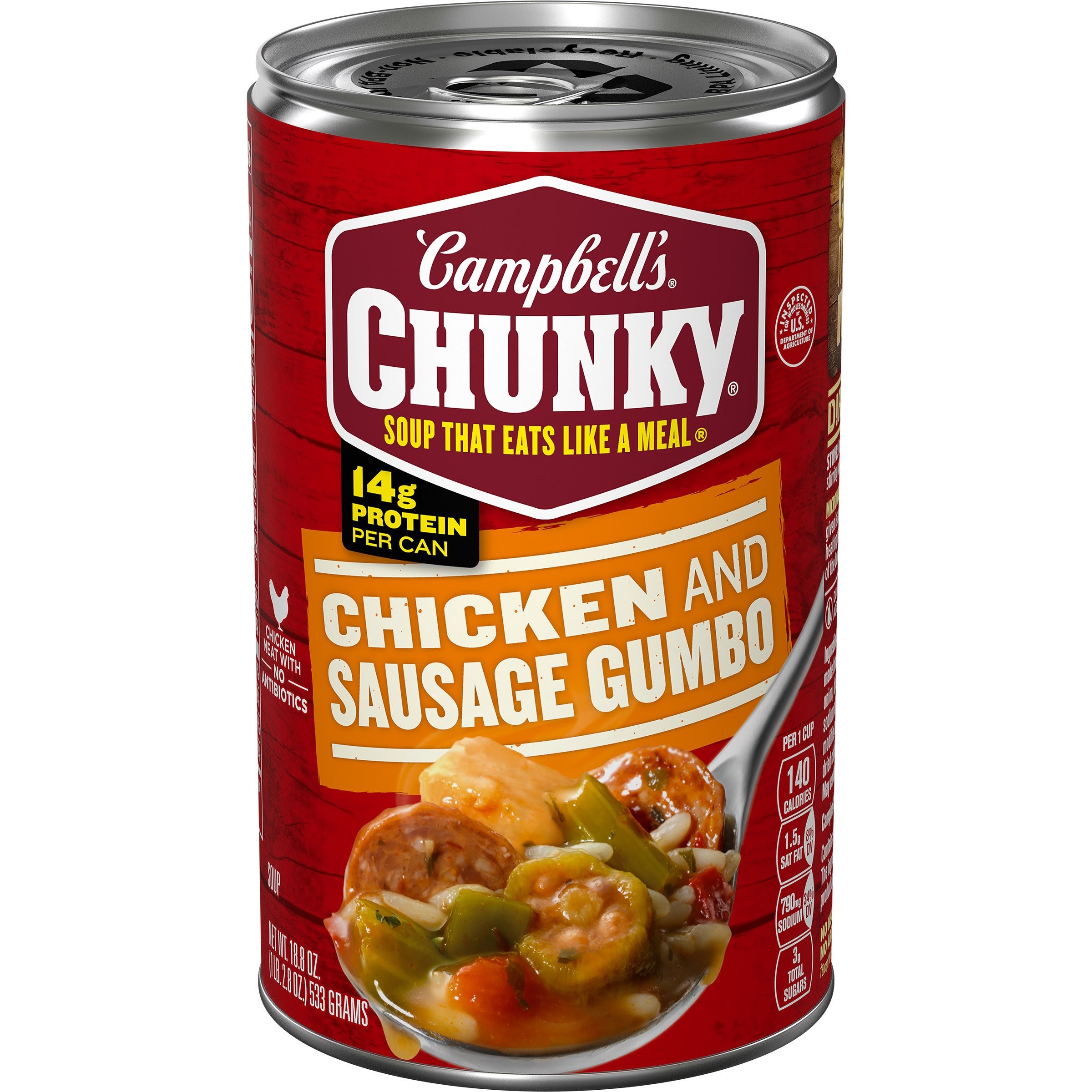 CAMPBELLS CHUNKY CHK & SAUSAGE GUMBO 18.8 OZ