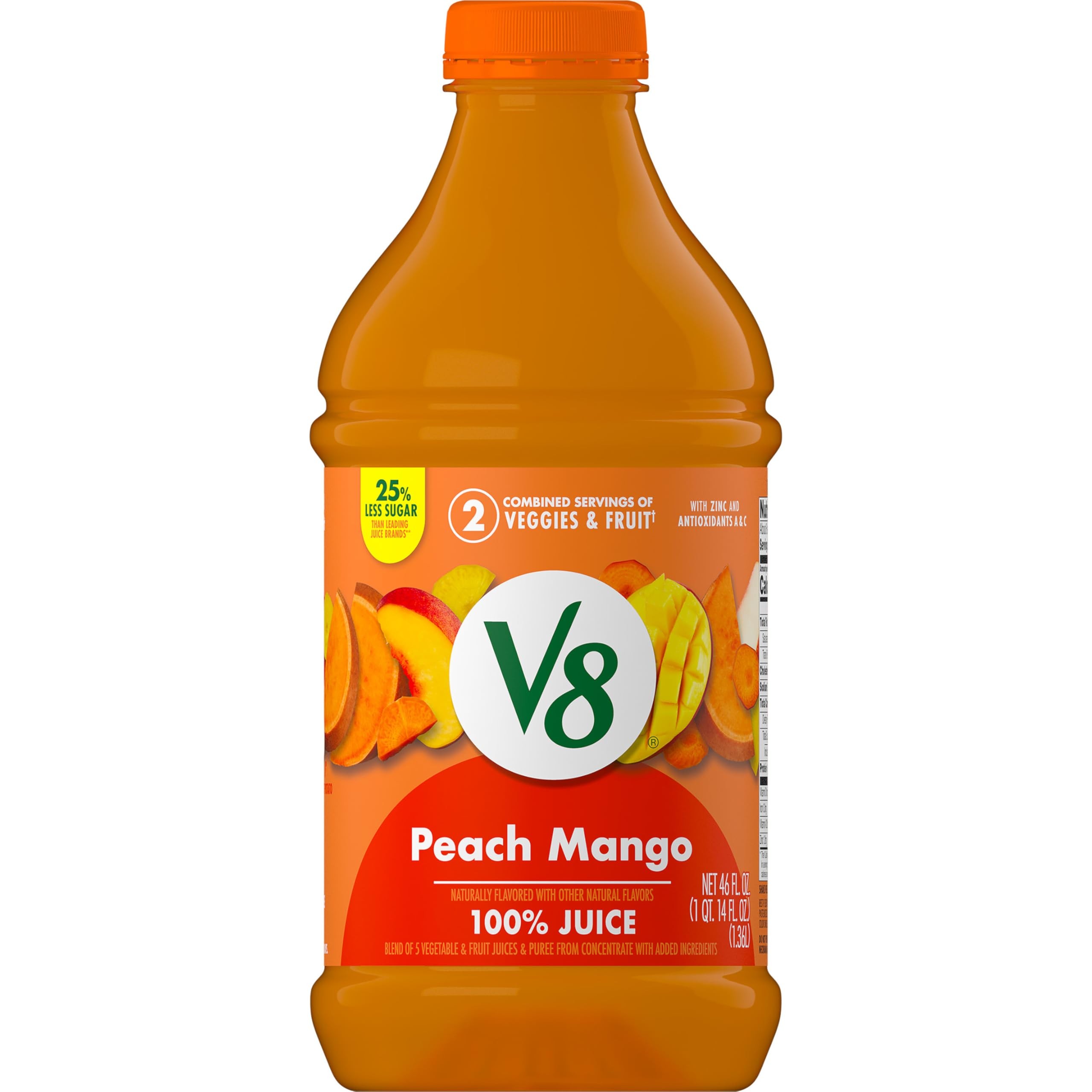 V8 FUSION PEACH MANGO 46 OZ