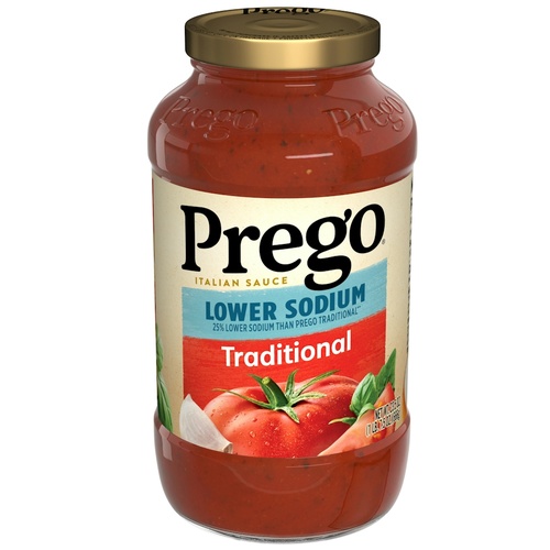 PREGO SPAGHETTI SAUCE HEART SM TRADI     23.5 OZ