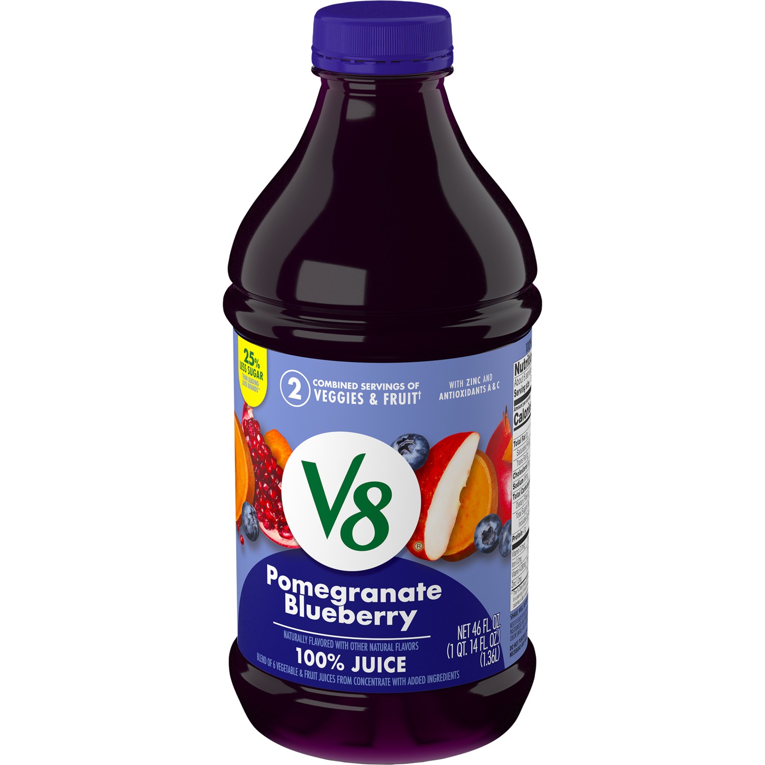 V8 FUSION ENG POMEGRANATE/BLUEBERRY 6 COUNT