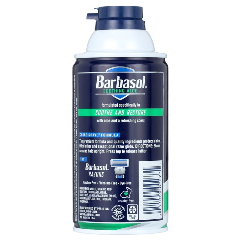 BARBASOL ALOE SHAVE CREAM 7 OZ