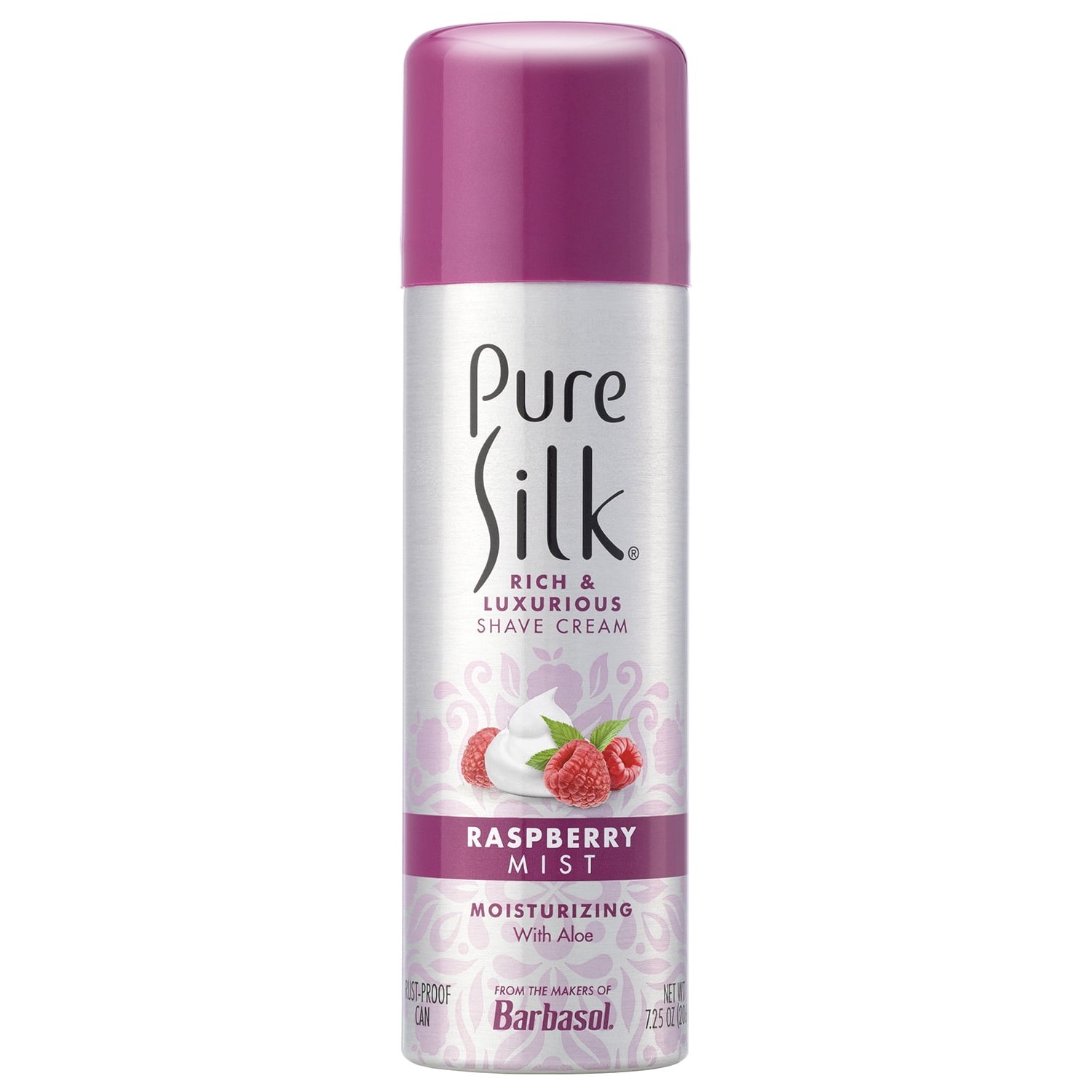 PURE SILK RASPBERRY SHAVE CREAM 7.25 OZ