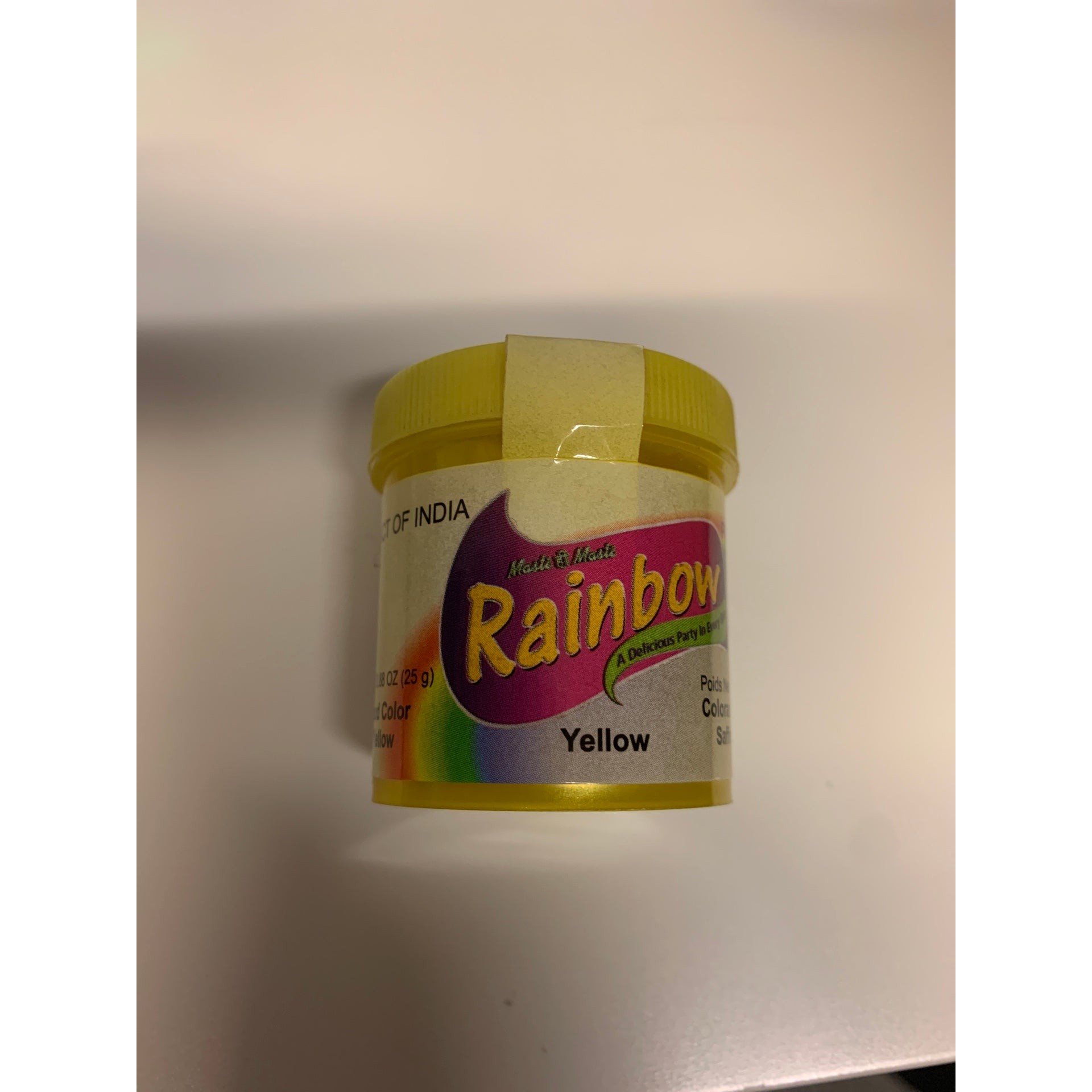 RAINBOW FOOD COLOR YELLOW 25 GM