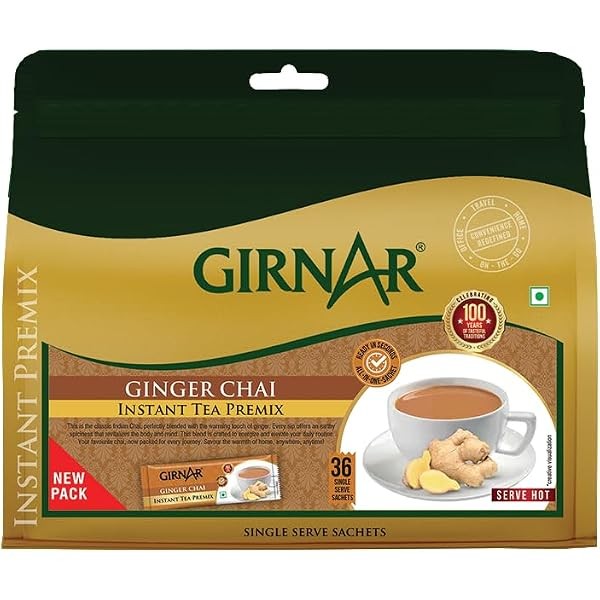 GIRNAR Instant PREMIX CHAI(Tea) With Cardamom  220 GM