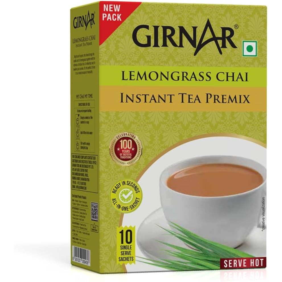 GIRNAR LEMON GRASS CHAI 220gm Instant Milk Tea 220 GM