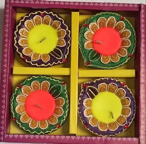 DIYA WITH WAX 4 PCS
