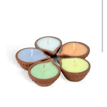 DIYA'S WITH WAX  5 PCS
