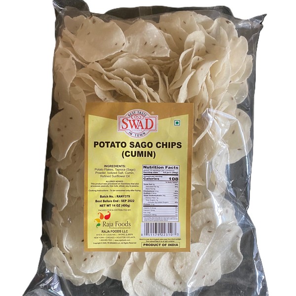 Swad Poteto Sago Chips 340 GM