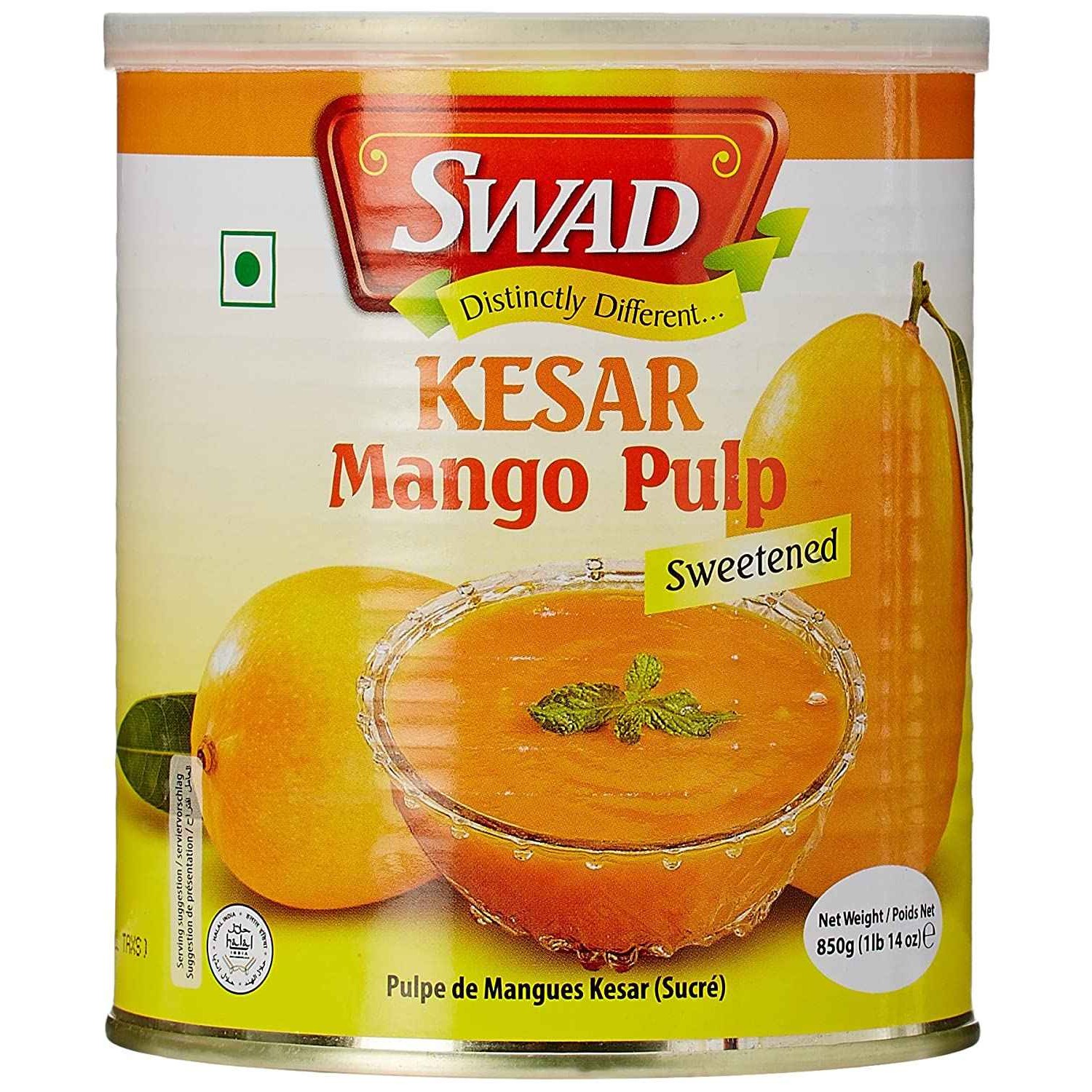 Swad Kesar Mango Pulp 1.88 LBS