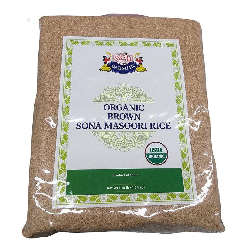 Swad Organic Sona Masoori Brown Rice 10 LBS