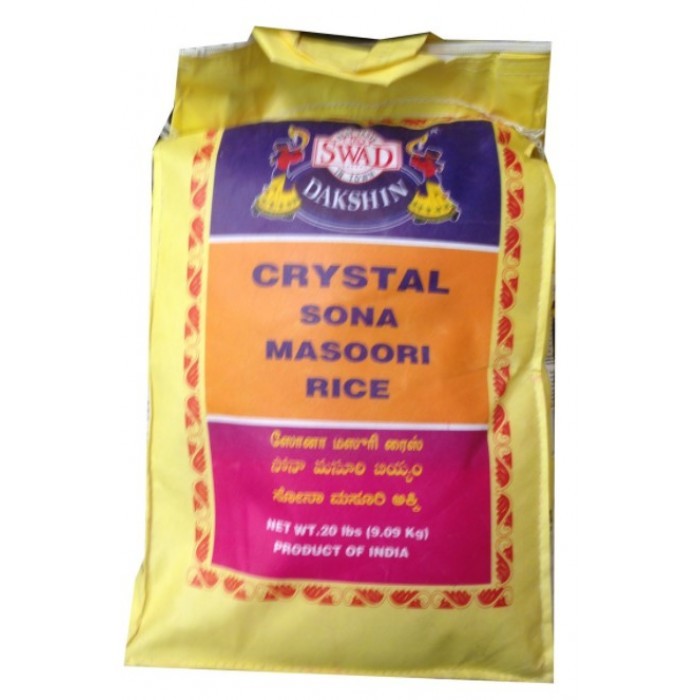 Swad Crystal Sona Masoori Rice 20 LBS