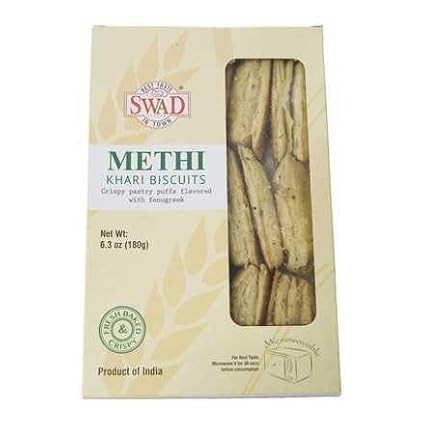 Swad Methi Fenugreek Khari Biscuits  180 GM