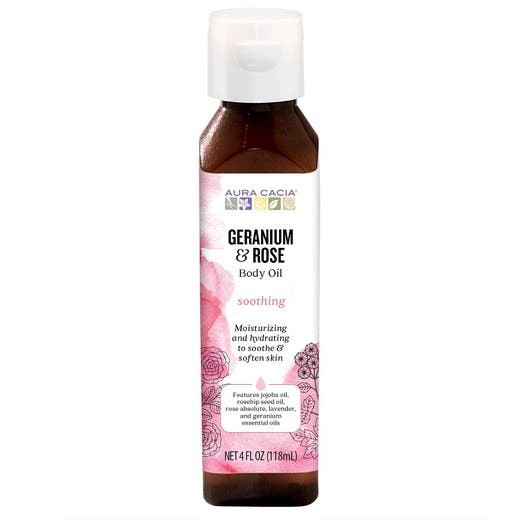 AURA CACIA COMFORTING GERANUM BODY OIL 0.25 Lbs