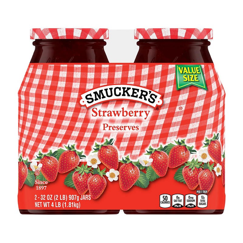 SMUCKERS LS STRAWBERRY PRESERVES 15.5 OZ