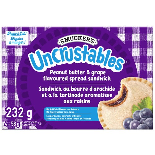 SMUCKERS UNCRUSTABLE RS PB/GRP 4 COUNT