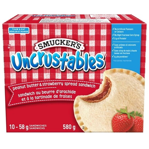 SMUCKERS UNCRUSTABLES PB/STW 10 COUNT