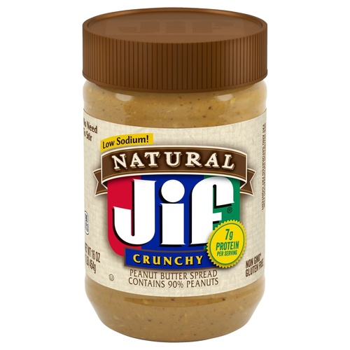 JIF NATURAL PEAUNUT BUTTER CRUNCH        1 OZ