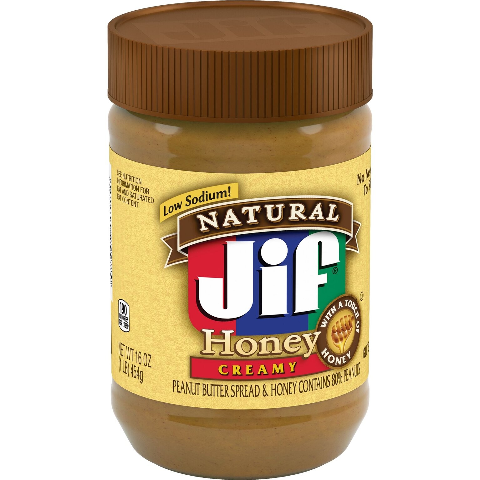 JIF NAT CREAMY PEANUTBUTTER HONEY 16 OZ