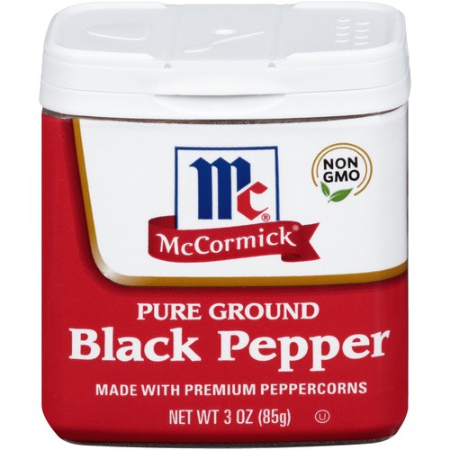 MCCORMICK ORGANIC GRND BLACK PEPPER 3 OZ
