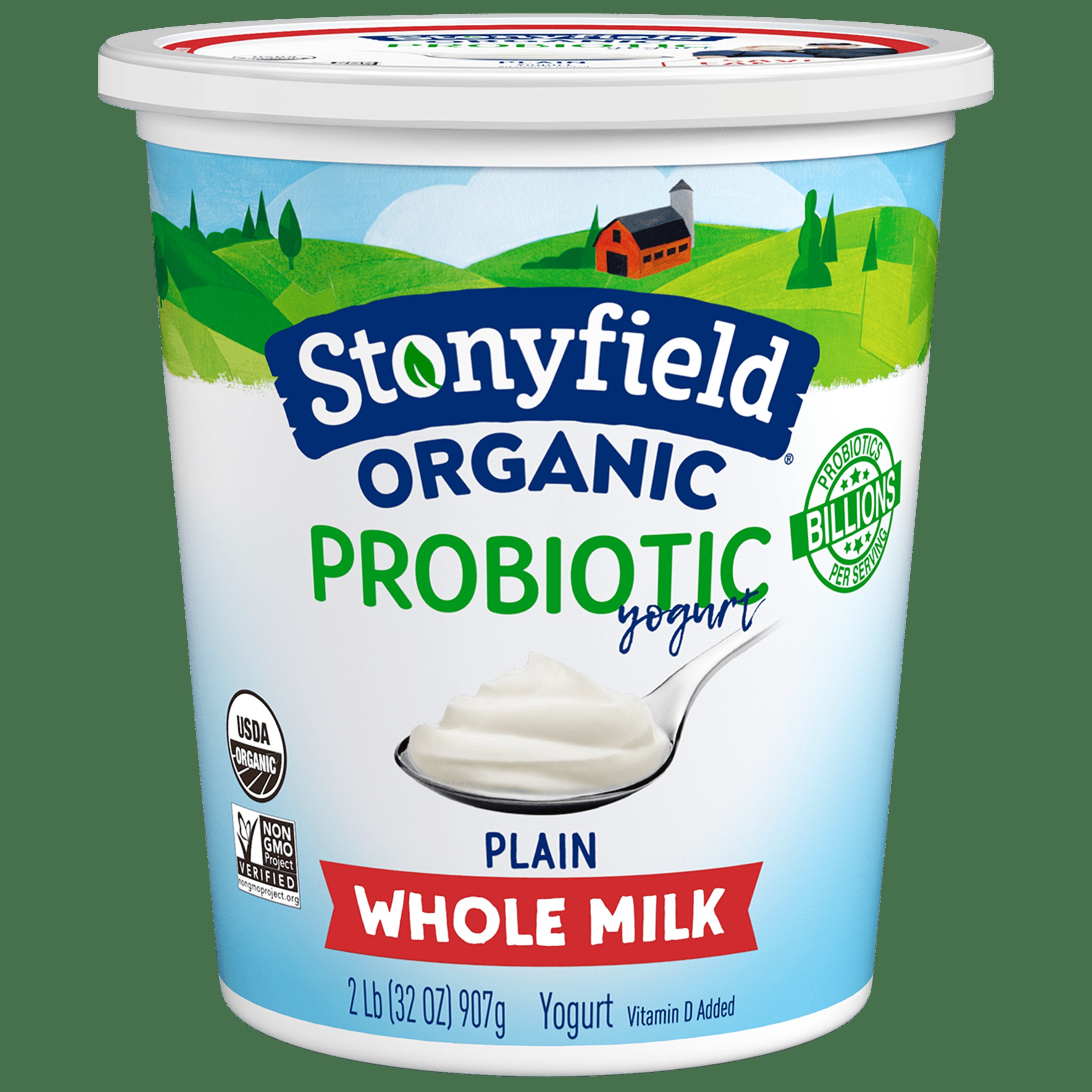 STONYFIELD ORGANIC WHOLE MILK PLAIN 32 OZ