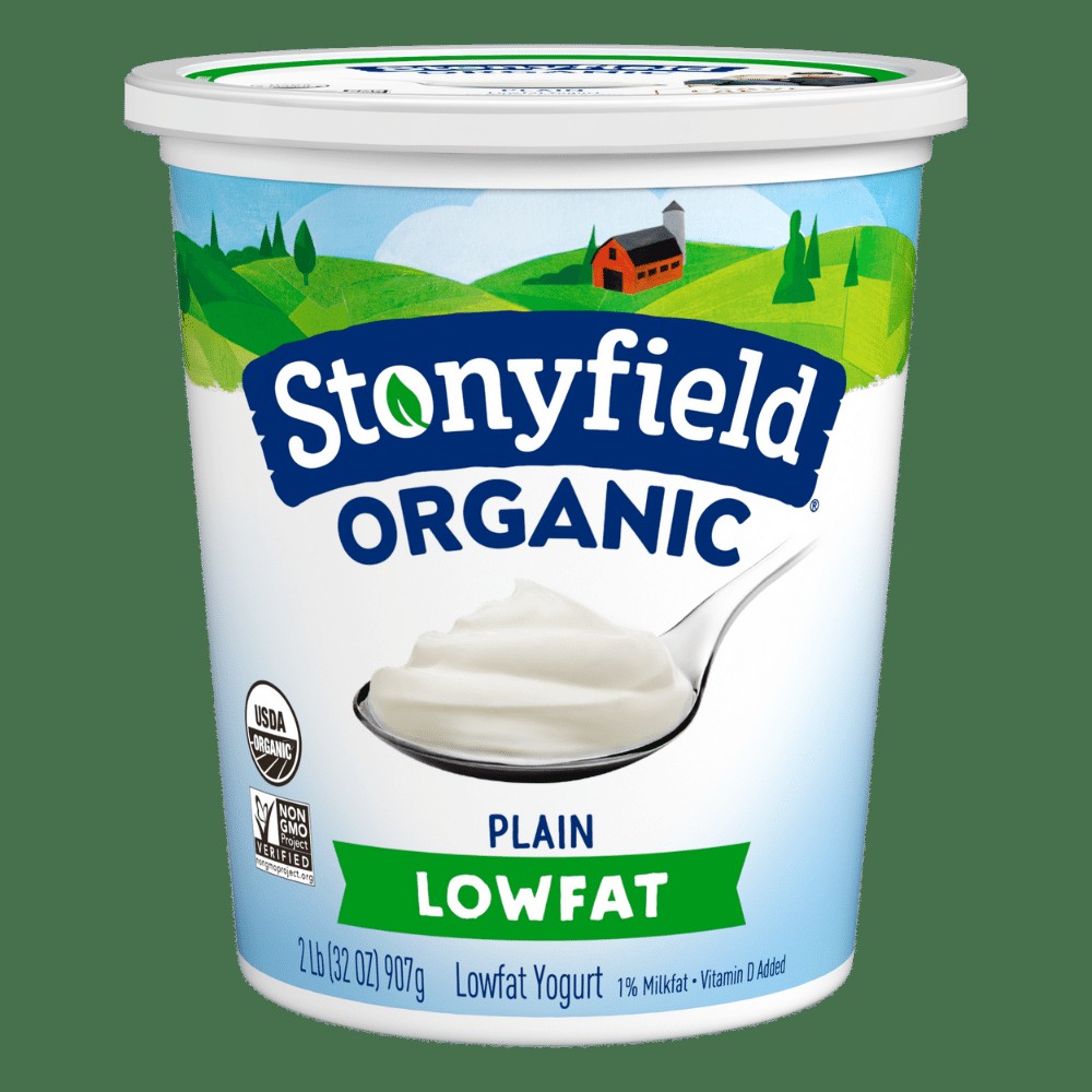 STONYFIED ORGANIC LOW FAT PLAIN YOGURT 32 OZ
