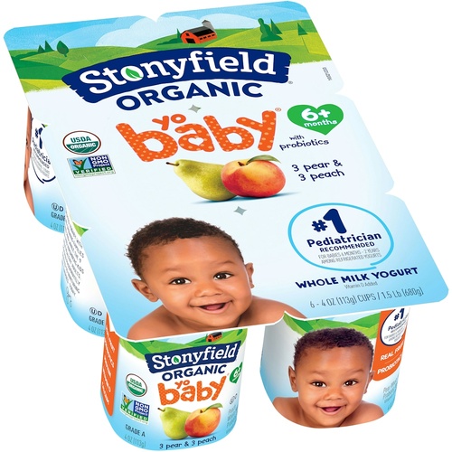 STONYFIELD YO BABY PEACH PEAR            1 OZ