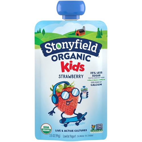 STONYFIELD ORGANIC YOGURT STRAWBERRY     1 OZ