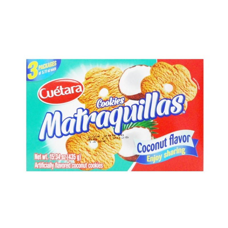 MATRAQUILLAS COCONUT COOKIES 15.34 OZ