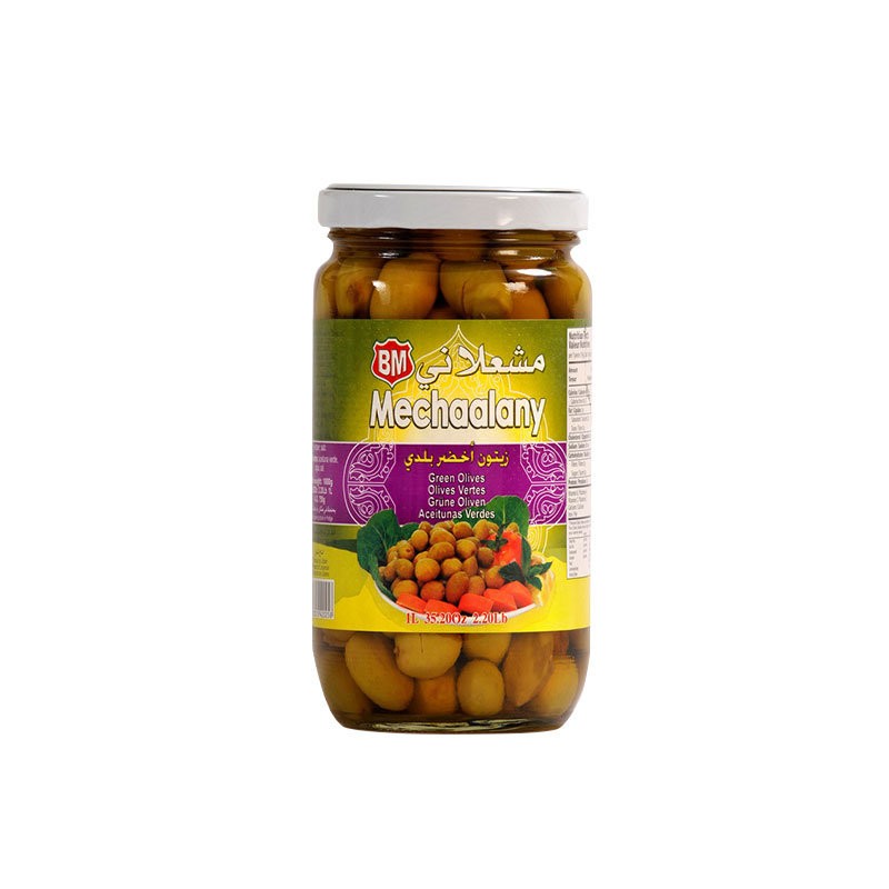 MECHAALANY GREEN OLIVES WITHOUT THYME 1 KG