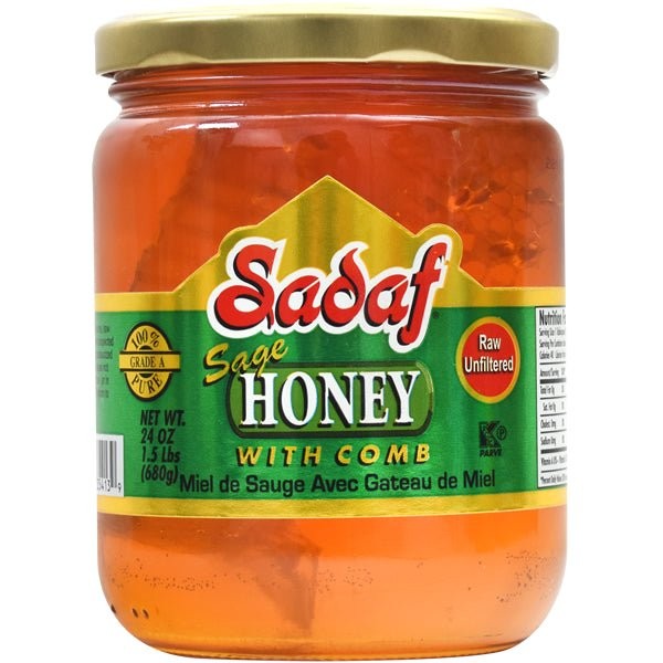 Sadaf Sage Honey With Comb 24 OZ