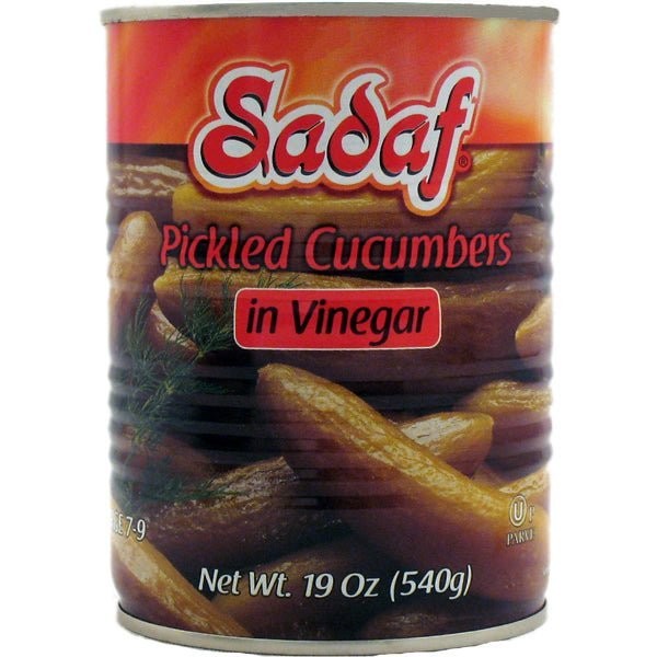 SADAF PICKLED CUCUMBERS IN VINEGAR 1.19 Lbs