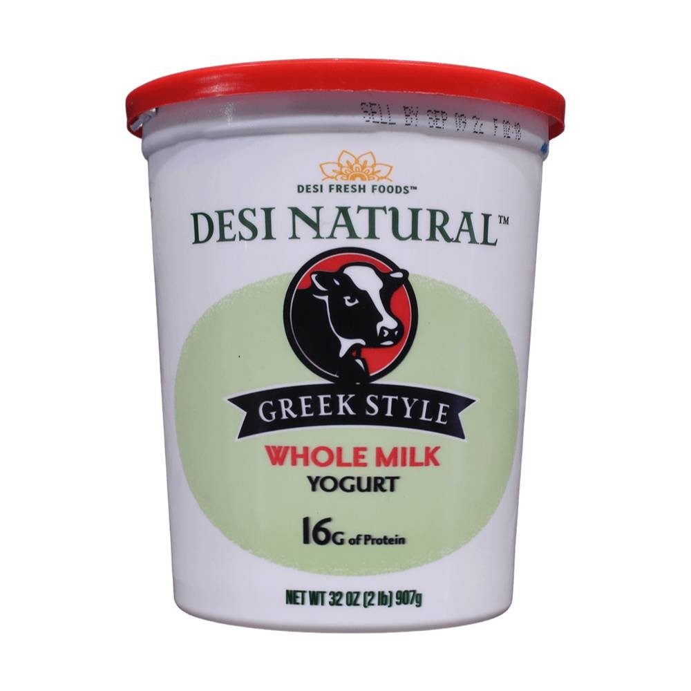 DESI NATURAL GREEK STYLE WH MILK YOGURT 32 OZ