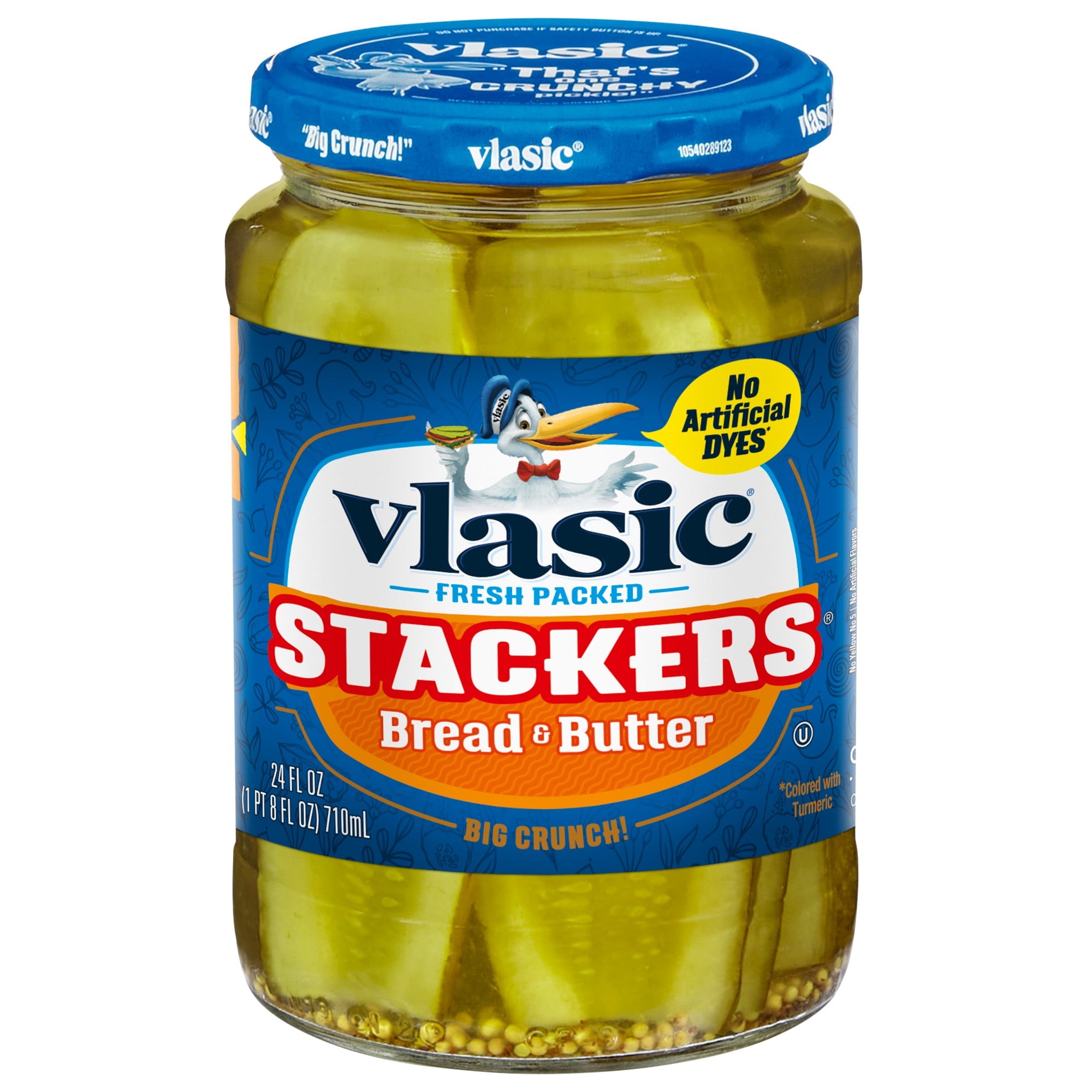 VLASIC STACKERS BRED BUTTER PICKLES 24 OZ