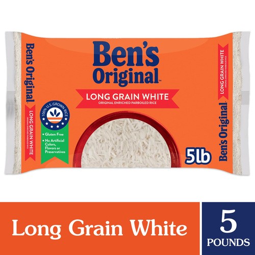 BENS LONG GRAIN WHITE RICE 5 LBS