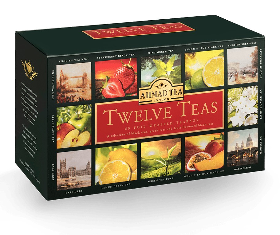 TWELVE TEAS AHMAD TEA 4 OZ