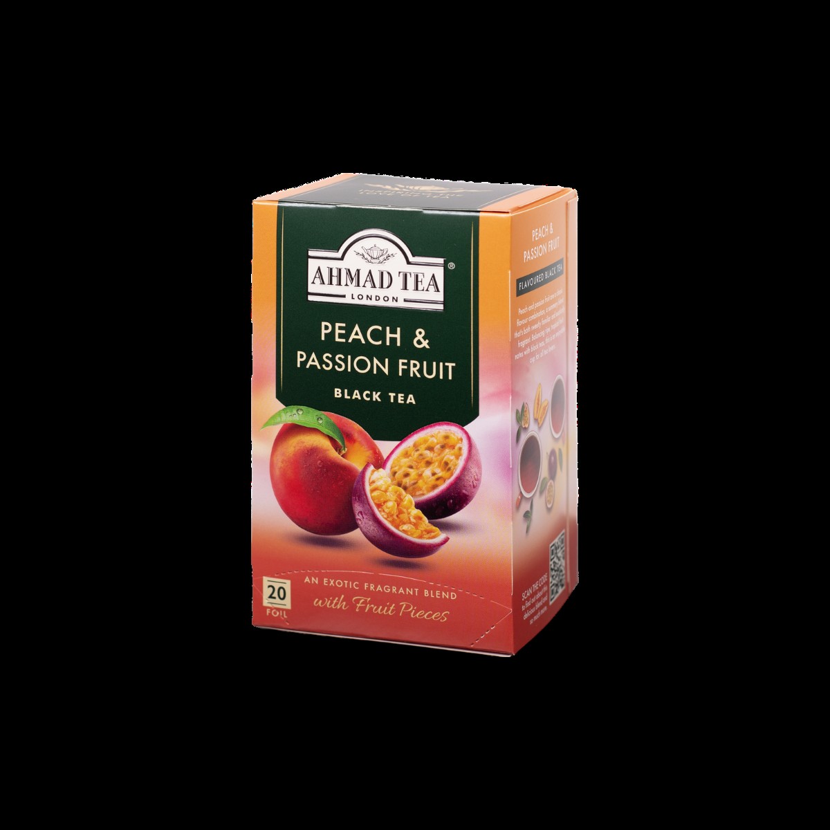 Ahmad Tea Black Tea, Peach And Passion Fruit Teabags 6 PACK