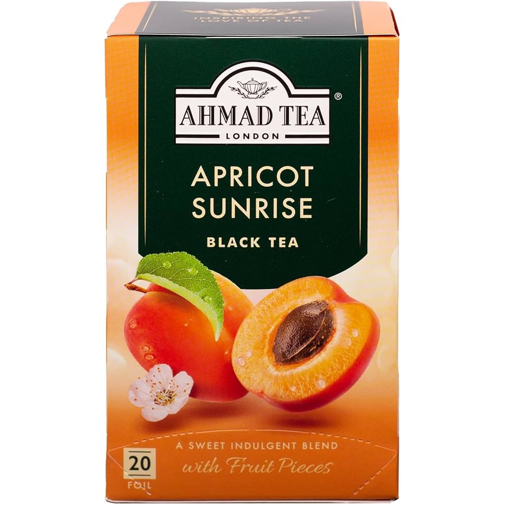 Ahmad Tea Black Tea, Apricot Sunrise Teabags 6 PACK