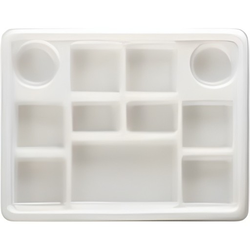 PLASTIC 11 COMPARTMENT PLATES 25 PCS