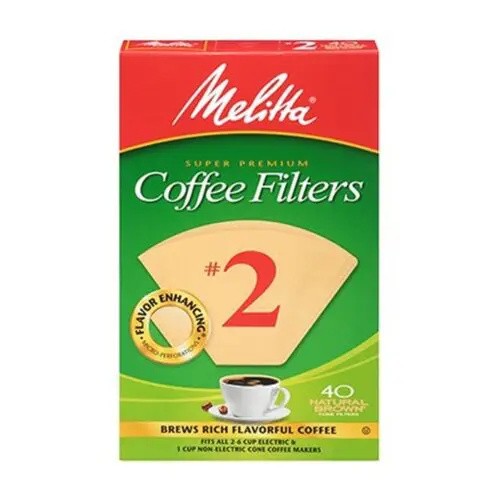 MELITTA NAT BROWN CONE FILTER #2 40 COUNT