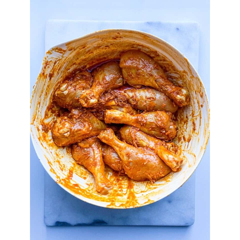 Marinated Chicken Legs   Curry Cut 1 LBS