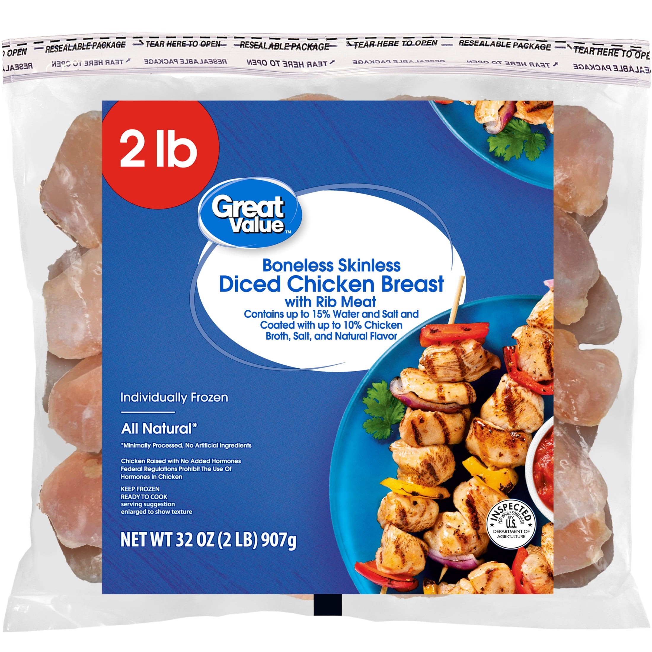 Chicken Breast   Small Cut 2 LBS