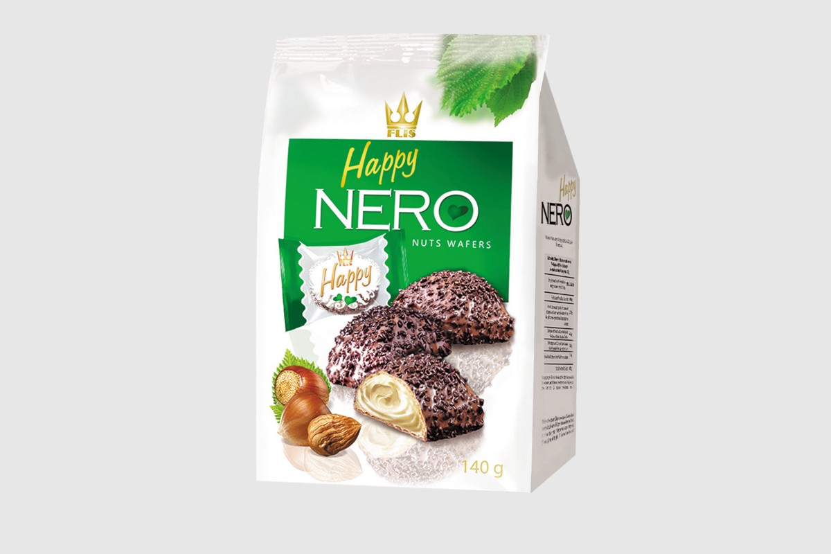 Happy Nero Nuts Wafers 140 GM