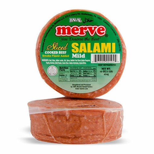MERVE BEEF SLICED SALAMI MILD 8 OZ