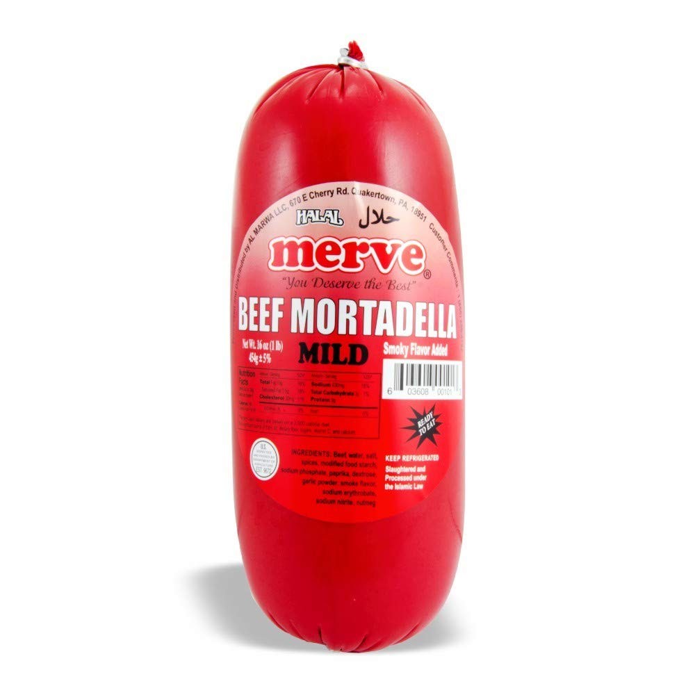 MERVE BEFF MORTADELLA MILD HALAL 16 OZ