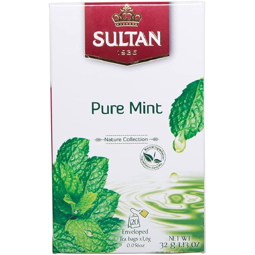 SULTAN TEA Moroccan Green Tea With Pure Mint & Tiznit Herbal Green Teas 20 BAG